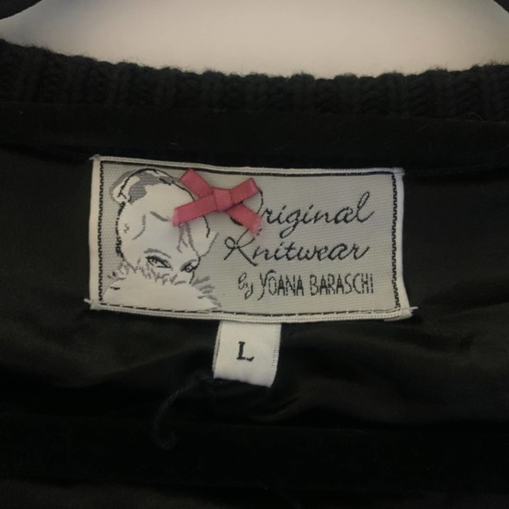 YOANA BARASCHI‎ Black Knit Chain Cardigan Sweater - NWT - Picture 10 of 16